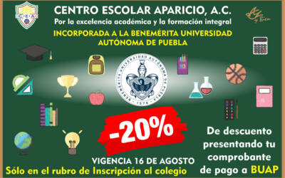 20% de descuento presentando tu comprobante de pago a BUAP