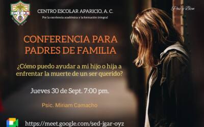 Conferencia para padres de familia 2021 ¡No faltes!