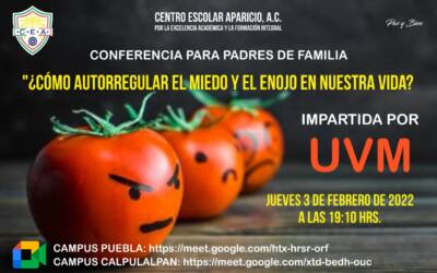 Conferencia: ¿Cómo autorregular el miedo y el enojo en nuestra vida?