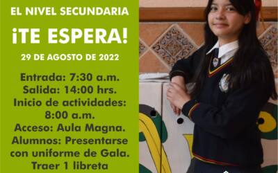 Atención Alumnos, el nivel de Secundaria ¡TE ESPERA!