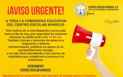 ¡Aviso URGENTE! 28 de Septiembre 2022