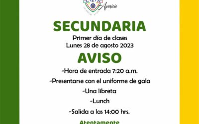 Inicio de Clases 2023, Secundaria