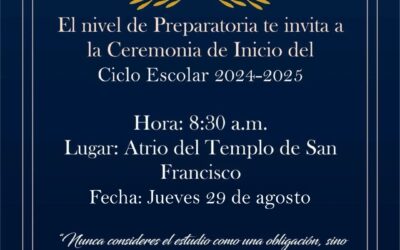 Invitación Ceremonia de Apertura 2024-2025